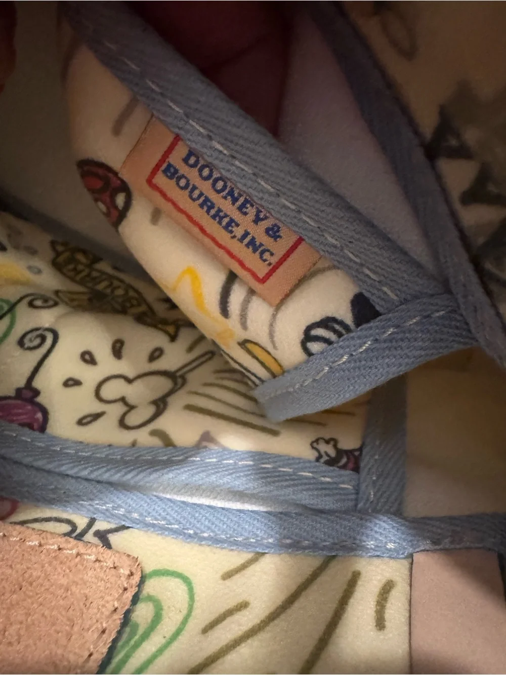 Dooney & Bourke DISNEYLAND Collaboration Tassel Tote $498 in Excellent Condition